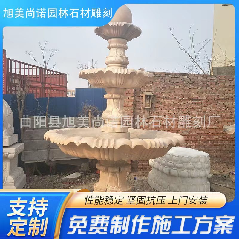石雕喷泉风水球转动石球别墅流水园林雕塑景观流水摆件花岗岩石材