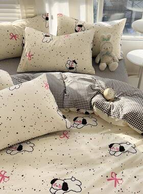 205新款全卡通2四件套百分小百纯棉学QFK生宿舍棉上下铺清新三件