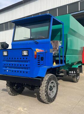 35立三方车载tmr全日粮投料-机粉碎搅拌撒料体车全CME自动轮喂料