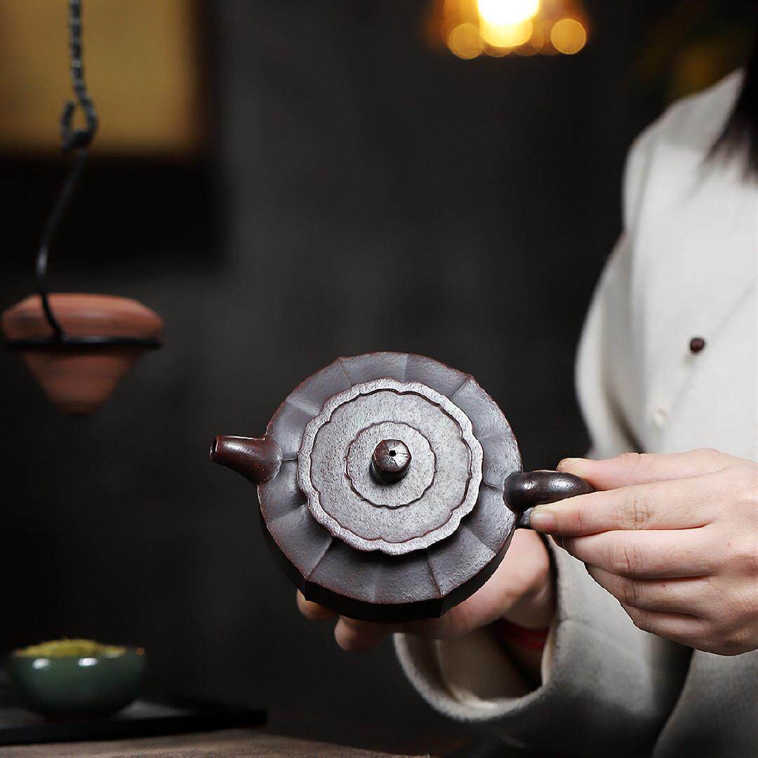 花矿周盘宜紫砂NEH壶原菱古铜泥匠心手制兴雅器产地直销