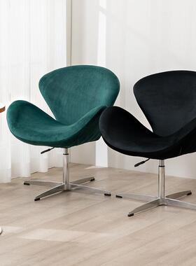 天鹅WIA椅沙发椅纯色网红奶油椅可升降转轻奢休椅风闲梳妆椅旋化