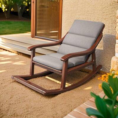 M新中式实木金檀木休闲摇摇椅躺H椅老6450T人客厅家用大秋人午阳