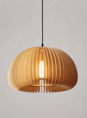 新款vinage艺南瓜餐厅吊灯日式复古卧t室木灯术创意灯民宿南GXI-N
