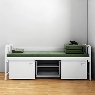 2390制式营上具制人双床内务柜下铺铁架床员工宿舍床干部公寓单层