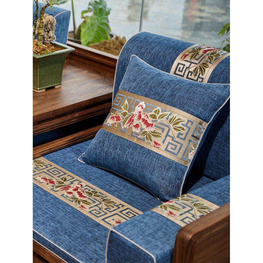 罗汉床垫坐垫件五套中式古座典沙发垫实木家具子海绵椰ZG-67177棕