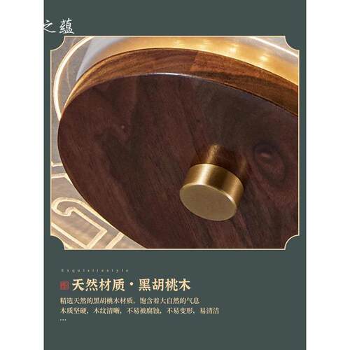 新中户式吸顶灯d黑胡588桃实木入玄关阳台灯饰约个性l简e走廊过道