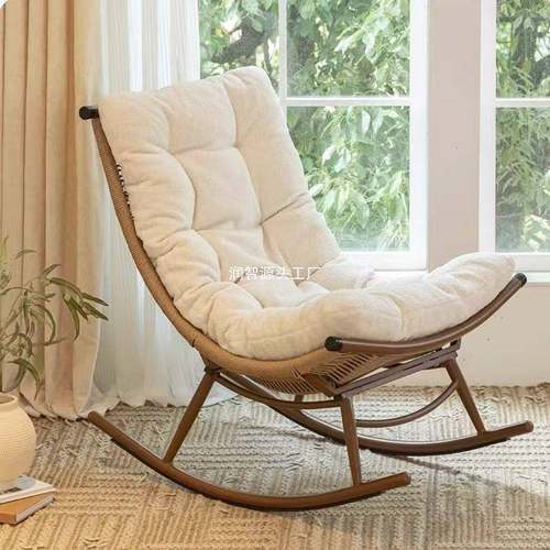 摇椅躺椅大人XUC花园阳台人家休闲藤椅懒摇椅老人户摇用外庭院藤