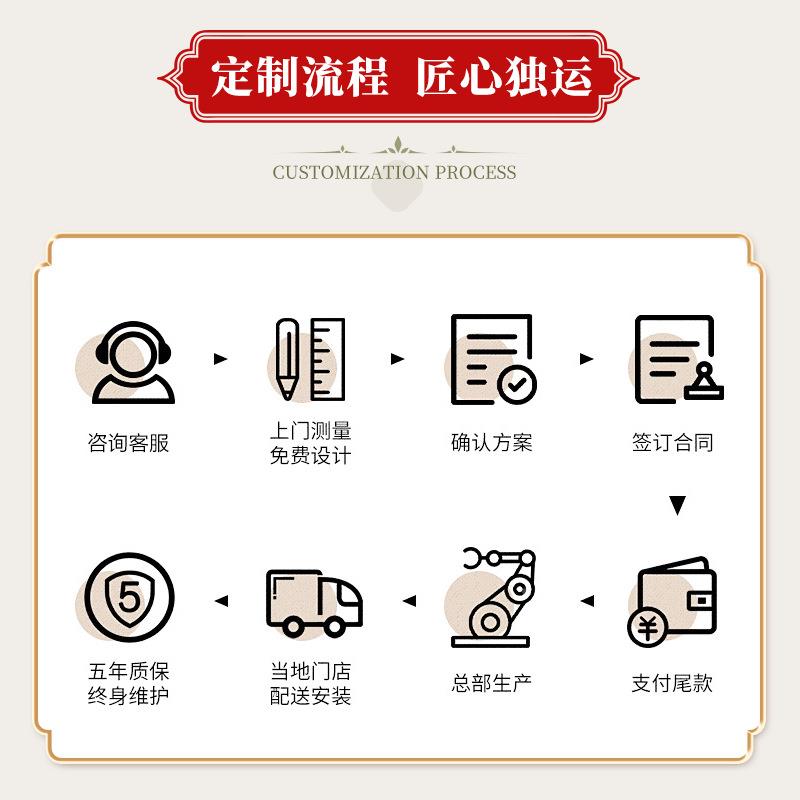 新中风式玄关屏隔断实JFV木仿古折叠简易饰镂空入门户客厅遮装挡