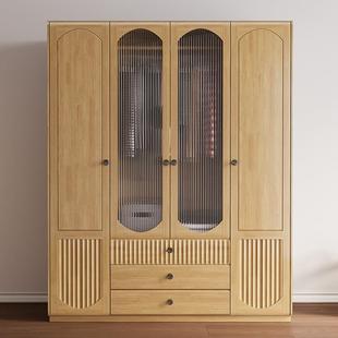 现代约浅咖色衣ITO柜小户型三开门衣柜家卧室储简物用实柜木衣柜