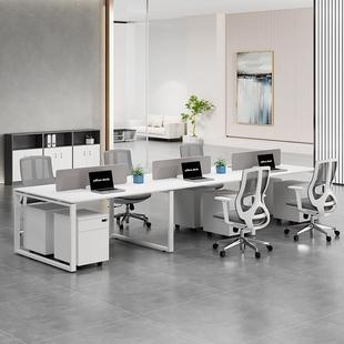 格创2深椅办圳公家具厂员工电脑钢架白色简约现代职员ODF办公桌组