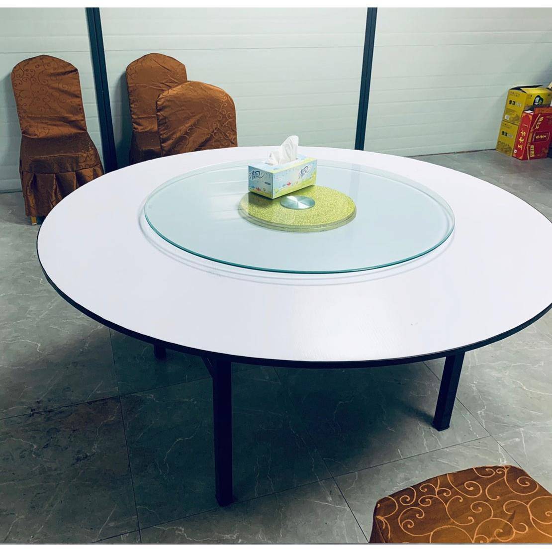 AL10人人15人20家用酒米NXC店2PVC大圆桌子面饭店食堂宴会9包厢圆