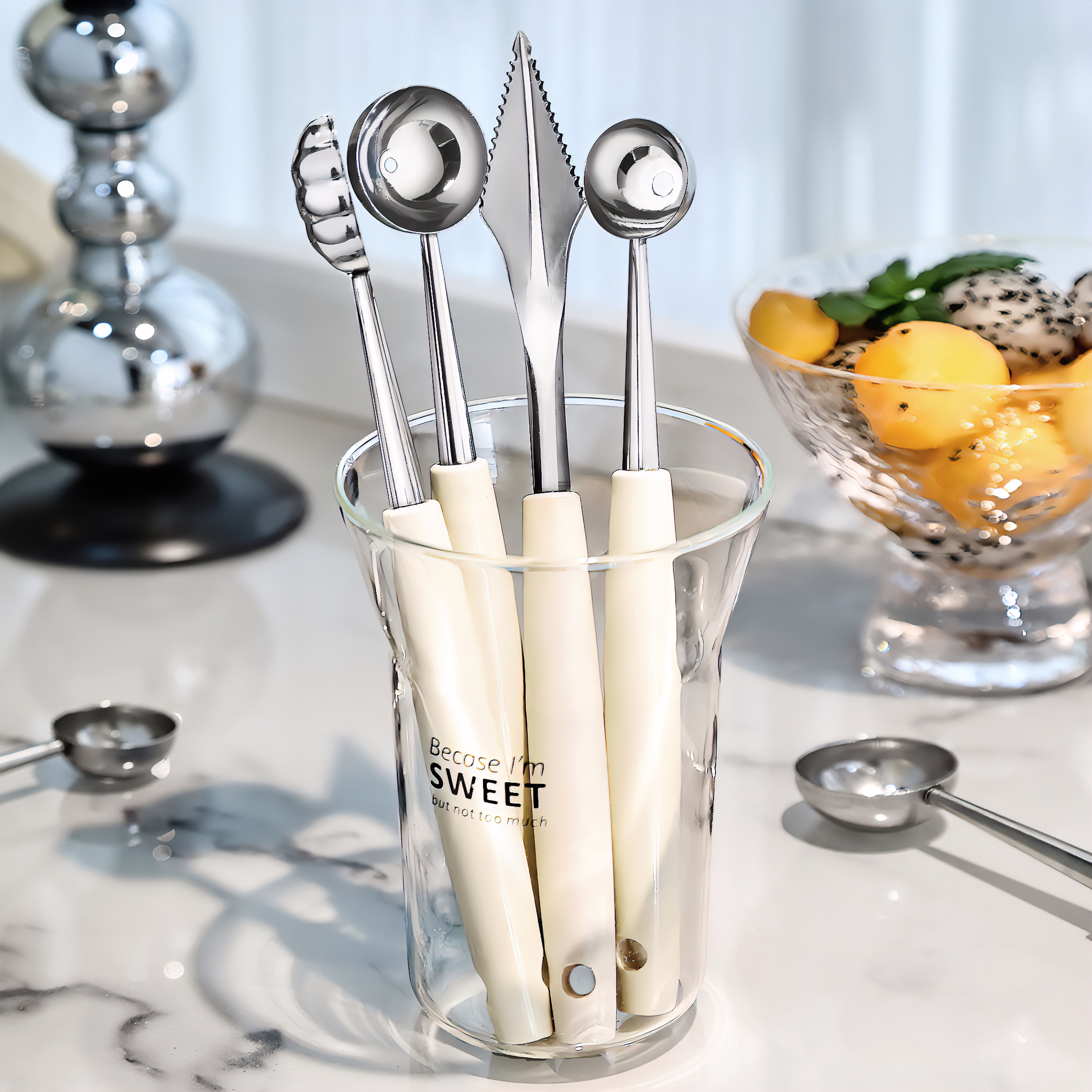 速发不锈钢西果挖球器西瓜勺子刮果水球器吃西瓜专用勺球勺切水瓜