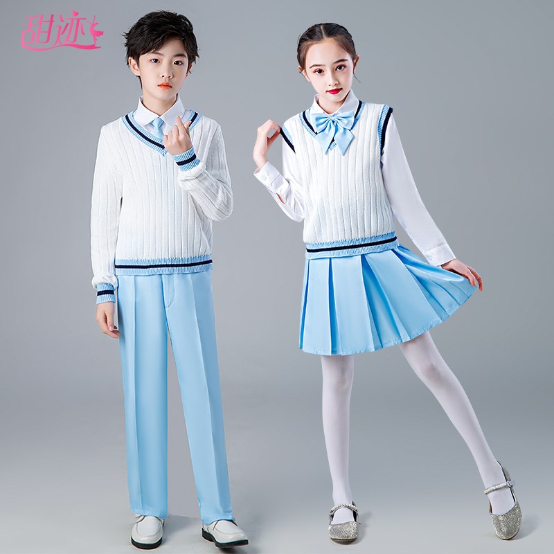 现货速发六一儿童童合唱比赛朗诵演出服小学生口才演讲爱国服装