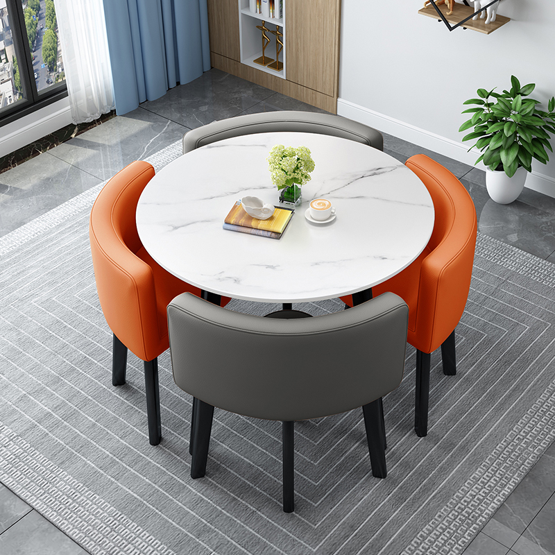 速发简约接待桌椅组合谈判洽桌桌商务用店闲会客谈椅办公室休面小