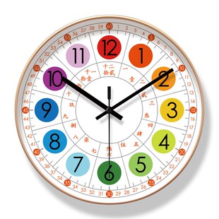 速发尚普客665儿童挂钟拉厅钟表时易时钟静音扫秒石英钟