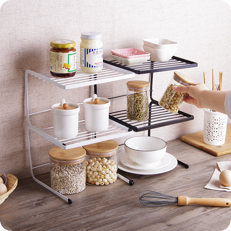 速发 子艺多层调料架桌面调物品收纳架整理架铁 落地厨房置