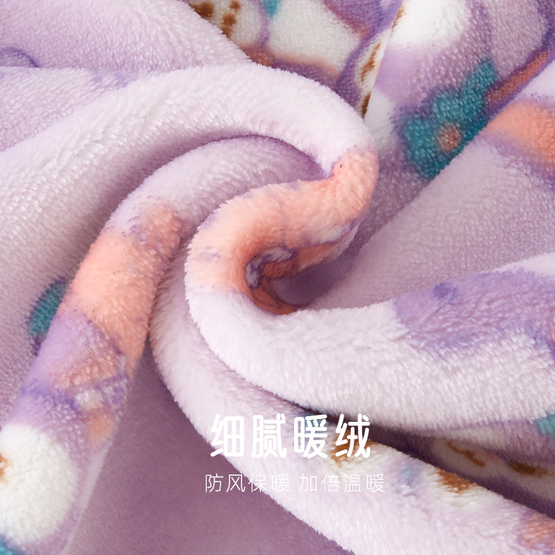 女童加绒裤子春秋冬款儿t童睡裤加绒宝宝法兰绒暖暖裤珊瑚绒婴儿