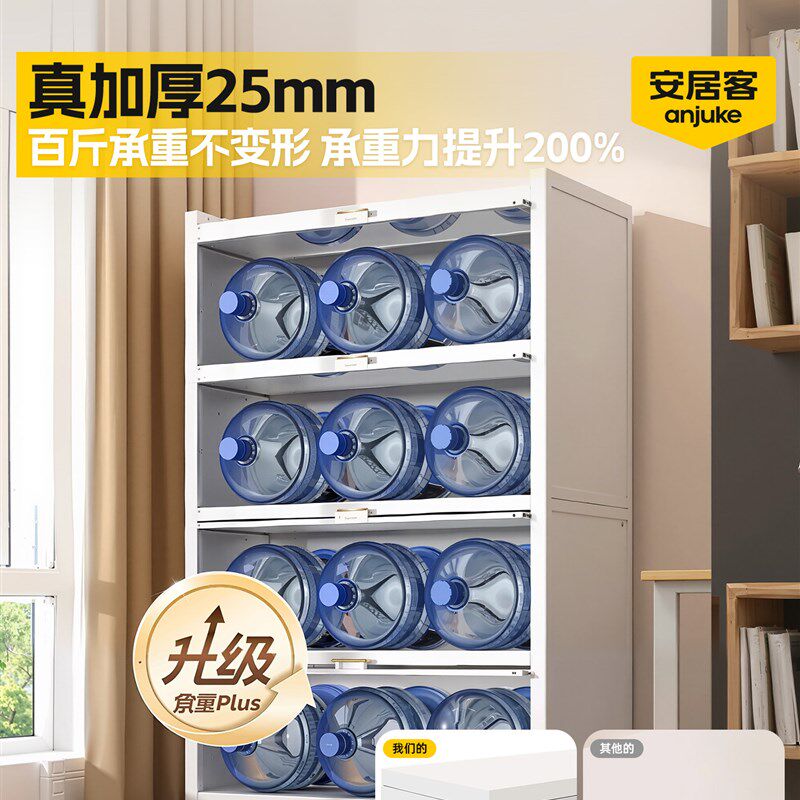 安居客收纳柜储物柜阳台置物柜靠墙一H体家用防尘多层收纳钢制书