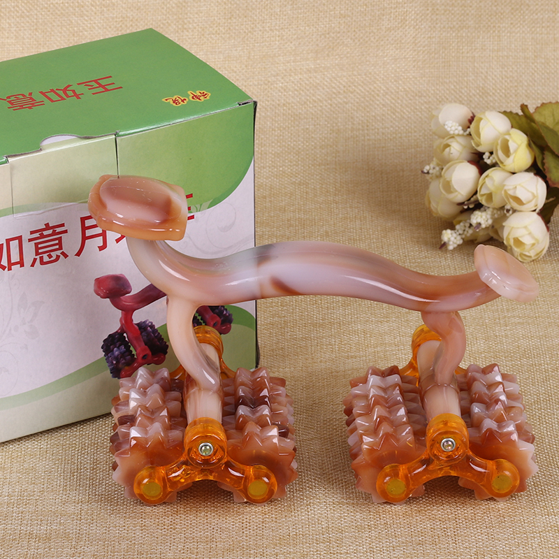 月球车滚轮按摩器 家用腰腿x背部多功能手动经络按摩刷刮痧仪神器