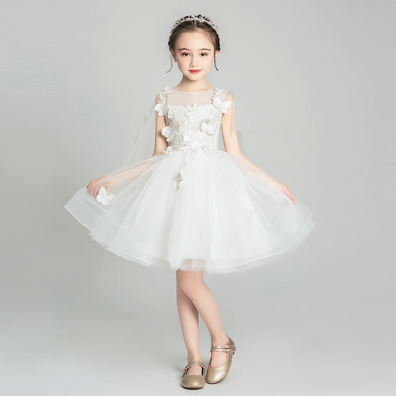 儿童礼服公主裙蓬蓬纱女童v模特走秀小女孩婚纱洋气主持人演出服