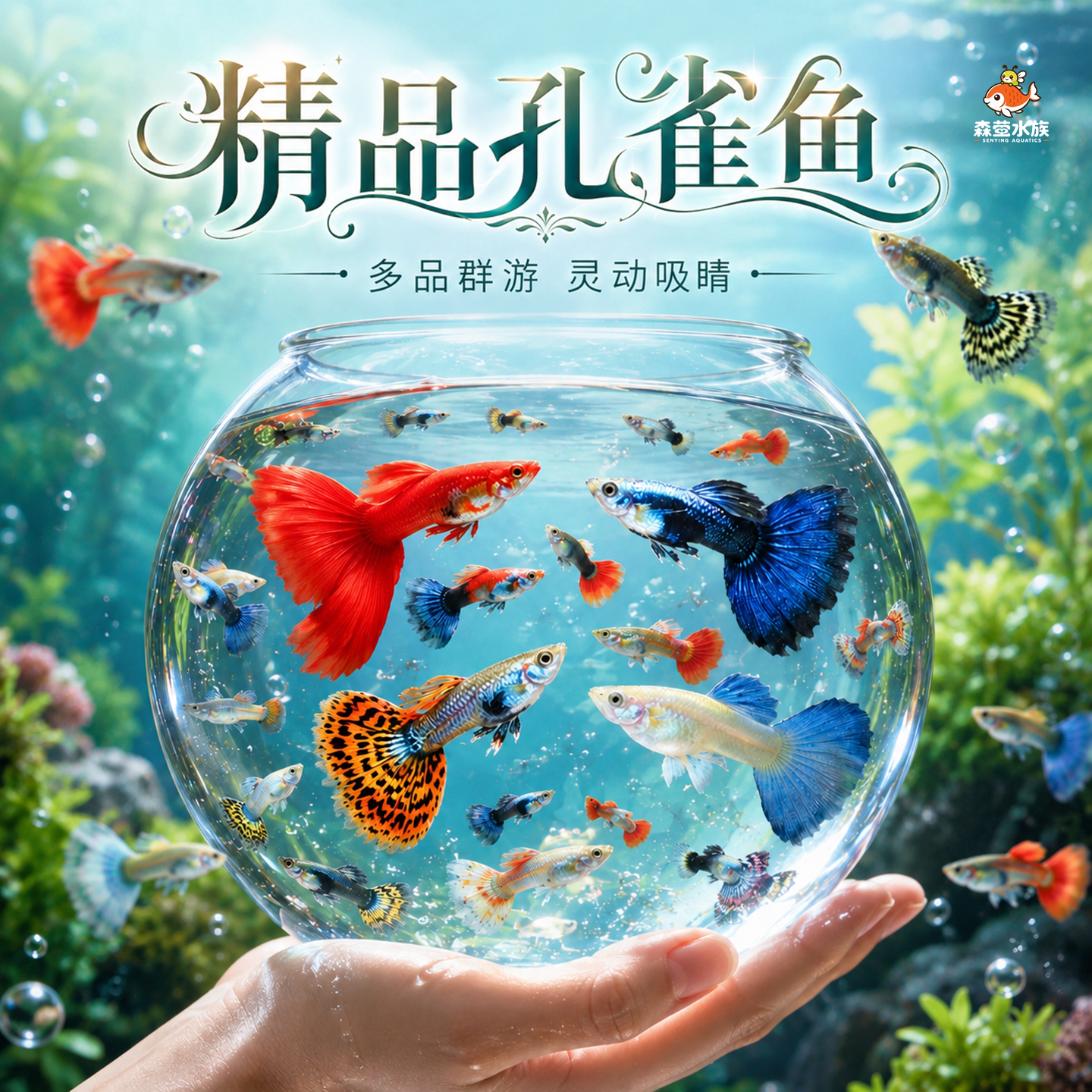 精品孔雀鱼热带纯种活鱼苗淡水小型好养易观赏鱼胎生凤尾鱼灯科鱼