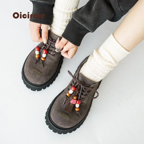 噢壹圈Oicircle【增高5CM】复古德比鞋厚底增高休闲女鞋皮鞋