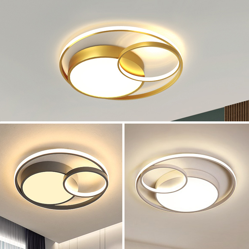 北欧卧室现代简约LED网红吸顶灯圆形客厅书房家用灯创意个性灯饰