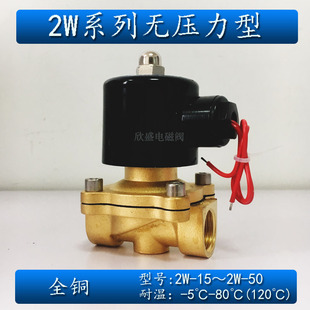鱼缸水桶无压电磁阀 4分6分1寸 1寸2 1寸5 2寸无压电磁水阀气阀Q