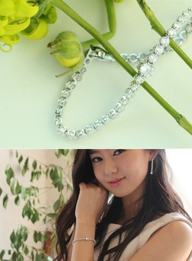 手链女日韩版简约个性学生森系闺蜜超闪亮韩国满钻百搭高档配饰