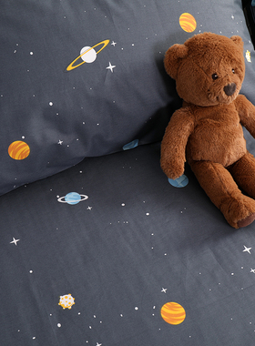 宇宙纯棉床单单件深灰色耐脏学生宿舍单人1.21.5m1.8米床简约北欧