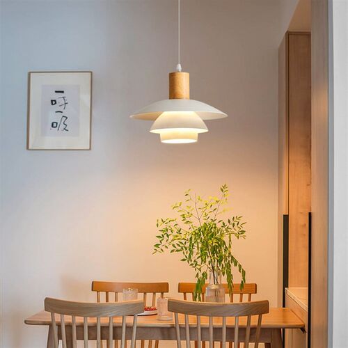 原木奶油风餐厅吊灯日式餐桌吧台饭厅灯民宿茶室书房卧室床头吊灯
