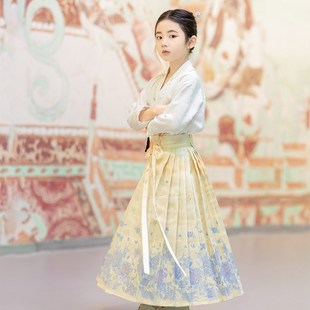 古风改良套装 中式 女童国风马面裙春秋儿童2024新款 鸢槿 西子问