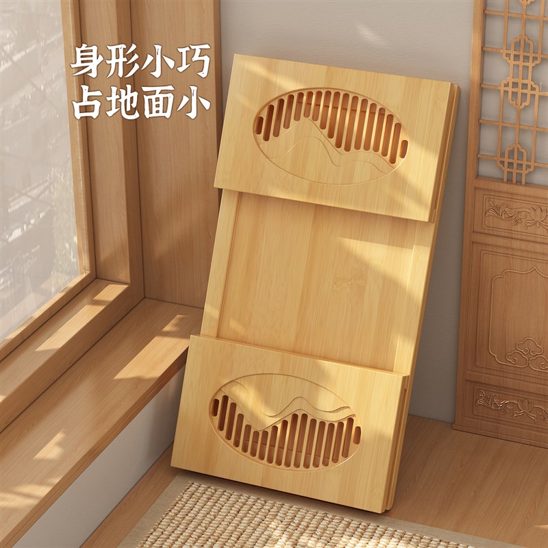 折叠榻榻米茶桌中式飘窗小桌子卧室坐地古风炕桌创意阳台禅意矮桌