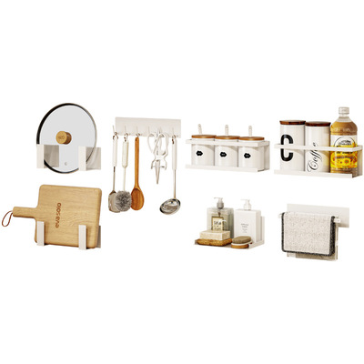 简约厨房磁铁吸附置物架家用壁挂式储物挂架冰箱侧吸附储物置物架