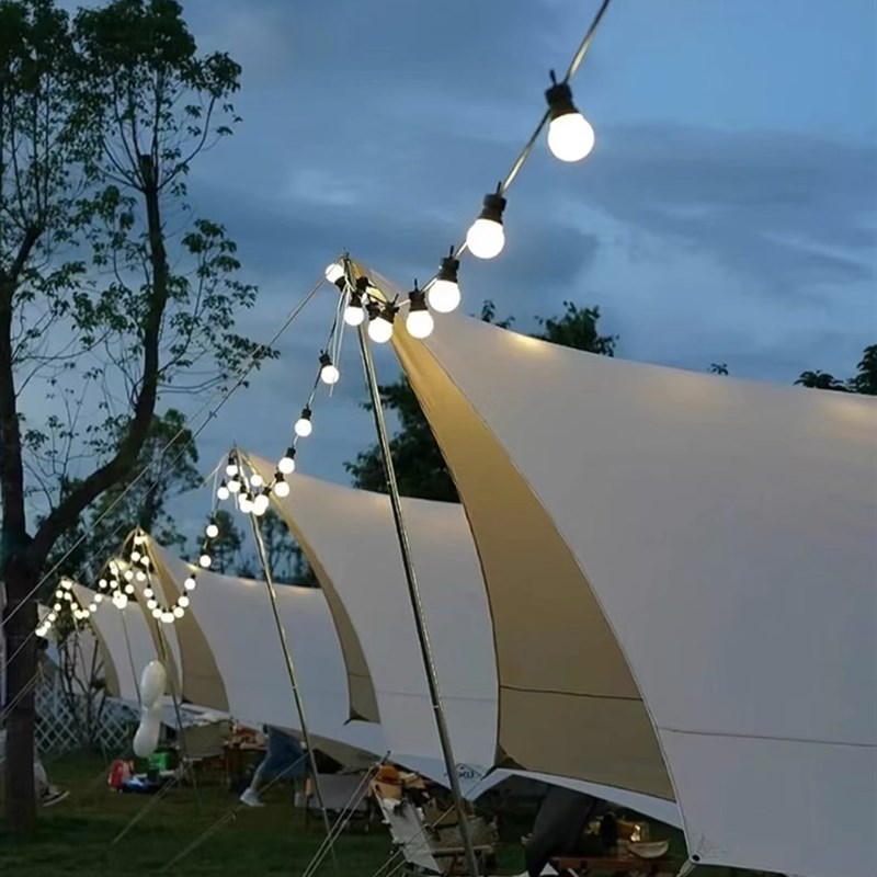 G50圆球泡彩灯串灯户外防水氛围露营地庭院婚礼圣诞节日布置装饰