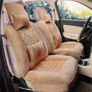 适用于大众捷达宝来朗逸速腾桑塔纳帕萨特冬季短毛绒保暖汽车坐垫