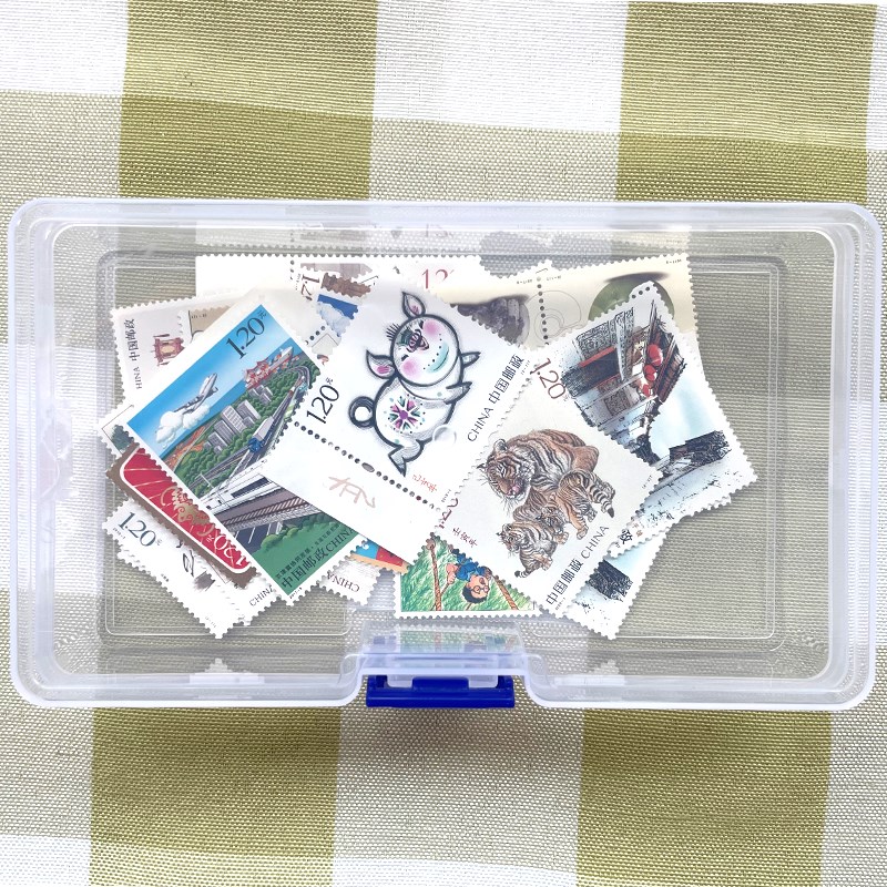 透明中国邮政邮戳卡收纳盒卡片收纳整理盒子集邮邮票名片盖章卡盒