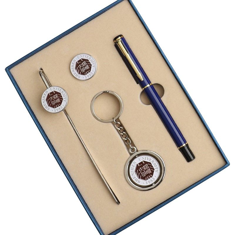 南开大学周边纪念品金属校徽书签钥匙扣笔套装学生用文创礼品定制