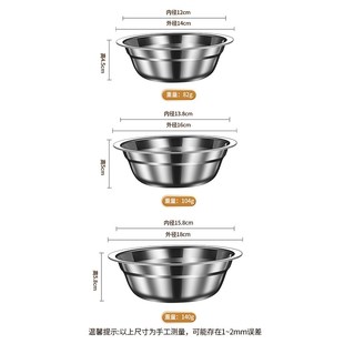 316L不锈钢碗盆家用幼儿园吃饭小盆不锈钢碗加厚防摔可爱卡通碗