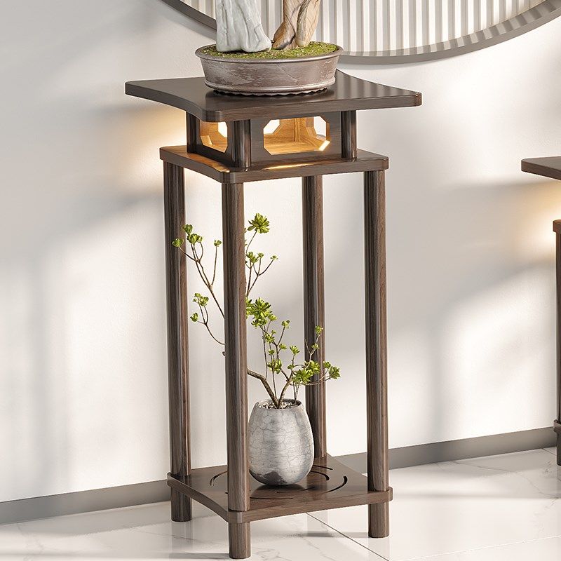 茶几实木边几角几中式实木茶台仿古小茶桌轻奢博古架摆件架玄关柜