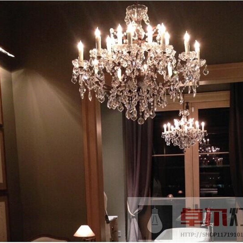 美式铁艺复古餐厅客厅个性酒店工程水晶灯创意北欧式别墅田园吊灯