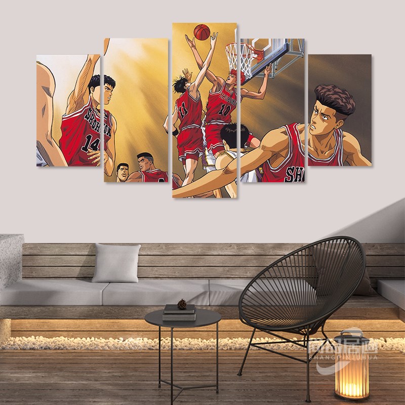 灌篮高手挂画客厅沙发背景墙动漫装饰画电竞房间酒店卧室床头壁画
