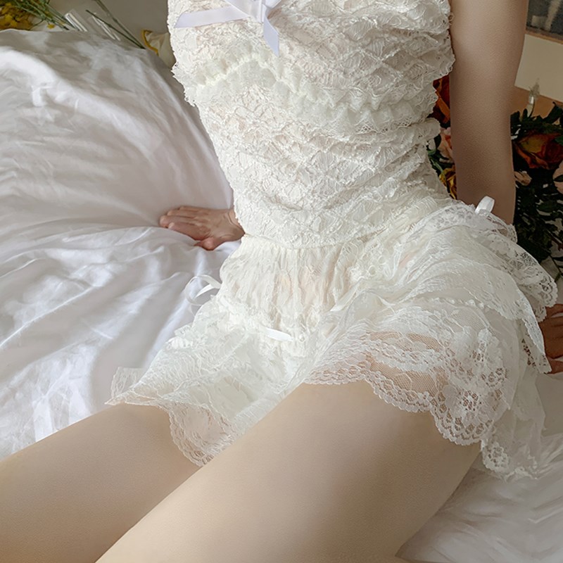 jk安全裤女防走光不卷边无痕三分打底裤裙撑日常南瓜裤蕾丝短睡裤