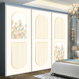 衣柜贴定做移门玻璃翻新不透明卫生间推拉门改造遮丑自粘背胶装 饰