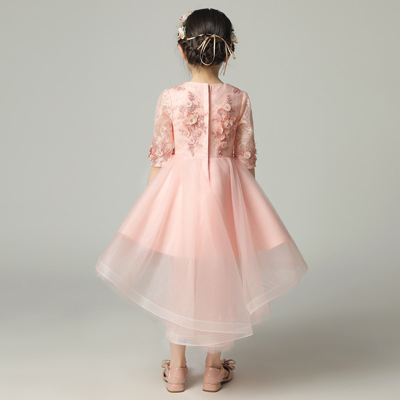 公主裙女童婚纱裙小主持人儿童生日晚礼服小花童钢琴表演服蓬蓬纱