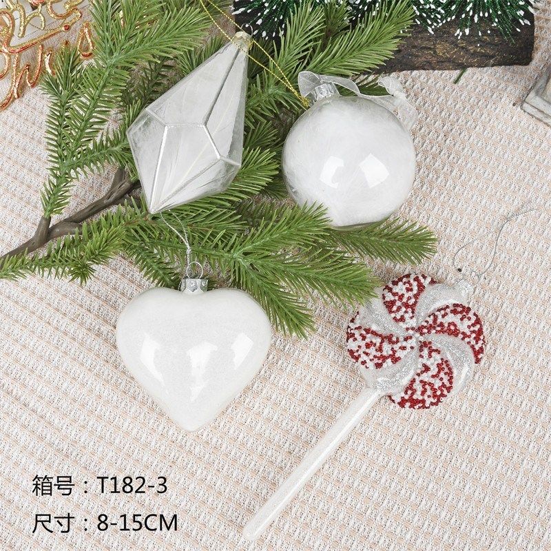 圣诞装饰8-15CM玻璃彩绘创意吊球挂饰圣诞树场景布置吊饰藤条挂件