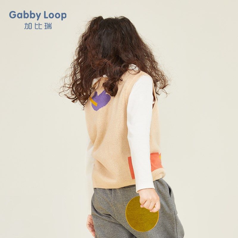 女童针织马甲春秋外穿洋气毛衣背心内搭中大儿童幼儿园上衣线衫薄