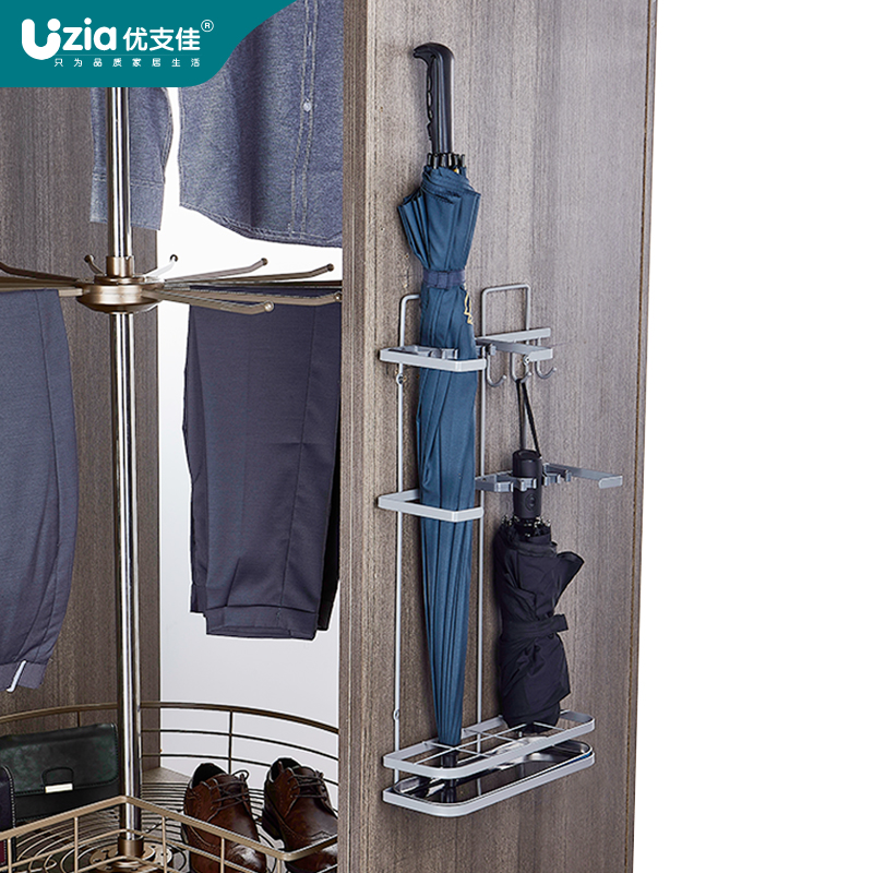 雨伞架家用创意收纳不锈钢金属铁艺简约多功能商用酒店雨具置物架