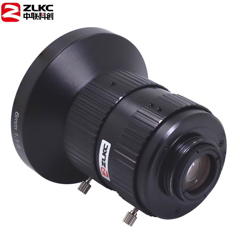 1英寸广角6mm工业镜头宽视野手动光圈1200万视觉检测C口相机镜头