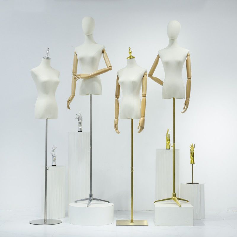 服装店模特道具女半全身女装橱窗人台衣服架子婚纱人偶模特展示架